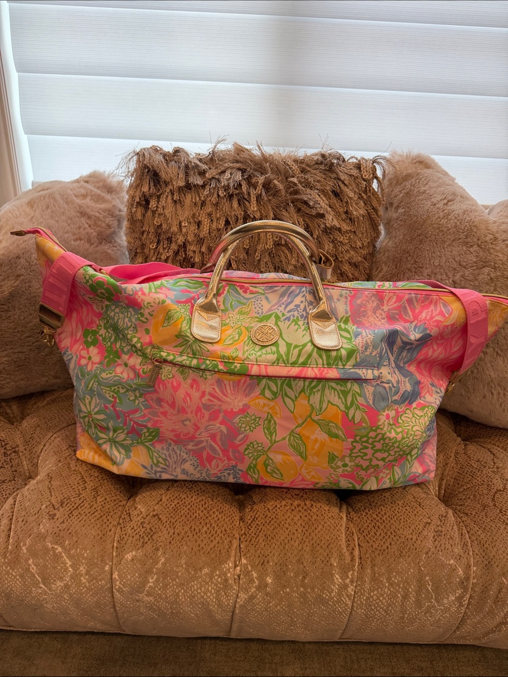 Lilly Pulitzer Travel Tote with Makeup Case, Packing Cubes and Catchall Tray